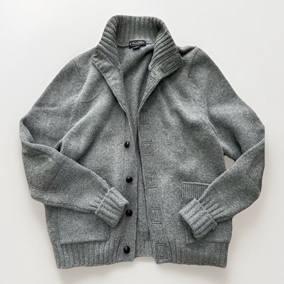 Brooks Brothers Scottish Lambswool Cardigan Sweater - Picture 1 of 10